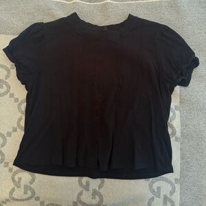Anthropologie W5 Black cropped top, size xs
